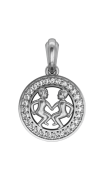 Gemini Charm in silver